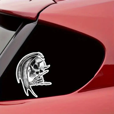Metal Devil Skull Vinyl Car Sticker